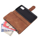 For Galaxy A41 Multifunctional Horizontal Flip Leather Case, with Card Slot & Holder & Zipper Wallet & Photo Frame(Brown)