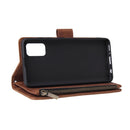 For Galaxy A41 Multifunctional Horizontal Flip Leather Case, with Card Slot & Holder & Zipper Wallet & Photo Frame(Brown)