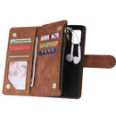 For Galaxy A41 Multifunctional Horizontal Flip Leather Case, with Card Slot & Holder & Zipper Wallet & Photo Frame(Brown)