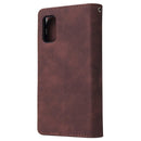 For Galaxy A41 Multifunctional Horizontal Flip Leather Case, with Card Slot & Holder & Zipper Wallet & Photo Frame(Coffee)