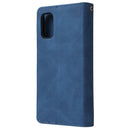 For Galaxy A41 Multifunctional Horizontal Flip Leather Case, with Card Slot & Holder & Zipper Wallet & Photo Frame(Blue)