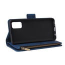 For Galaxy A41 Multifunctional Horizontal Flip Leather Case, with Card Slot & Holder & Zipper Wallet & Photo Frame(Blue)