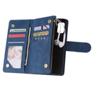 For Galaxy A41 Multifunctional Horizontal Flip Leather Case, with Card Slot & Holder & Zipper Wallet & Photo Frame(Blue)
