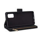 For Galaxy A41 Multifunctional Horizontal Flip Leather Case, with Card Slot & Holder & Zipper Wallet & Photo Frame(Black)