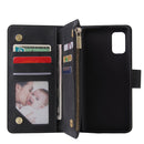 For Galaxy A41 Multifunctional Horizontal Flip Leather Case, with Card Slot & Holder & Zipper Wallet & Photo Frame(Black)