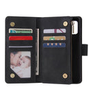 For Galaxy A41 Multifunctional Horizontal Flip Leather Case, with Card Slot & Holder & Zipper Wallet & Photo Frame(Black)