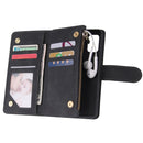 For Galaxy A41 Multifunctional Horizontal Flip Leather Case, with Card Slot & Holder & Zipper Wallet & Photo Frame(Black)