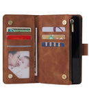 For Huawei P40 Multifunctional Horizontal Flip Leather Case, with Card Slot & Holder & Zipper Wallet & Photo Frame(Brown)