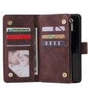 For Huawei P40 Multifunctional Horizontal Flip Leather Case, with Card Slot & Holder & Zipper Wallet & Photo Frame(Coffee)