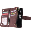 For Huawei P40 Multifunctional Horizontal Flip Leather Case, with Card Slot & Holder & Zipper Wallet & Photo Frame(Coffee)