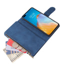 For Huawei P40 Multifunctional Horizontal Flip Leather Case, with Card Slot & Holder & Zipper Wallet & Photo Frame(Blue)