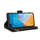 For Huawei P40 Multifunctional Horizontal Flip Leather Case, with Card Slot & Holder & Zipper Wallet & Photo Frame(Black)