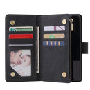 For Huawei P40 Multifunctional Horizontal Flip Leather Case, with Card Slot & Holder & Zipper Wallet & Photo Frame(Black)