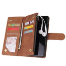 For Huawei P40 Pro Multifunctional Horizontal Flip Leather Case, with Card Slot & Holder & Zipper Wallet & Photo Frame(Brown)