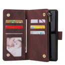 For Huawei P40 Pro Multifunctional Horizontal Flip Leather Case, with Card Slot & Holder & Zipper Wallet & Photo Frame(Coffee)