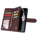 For Huawei P40 Pro Multifunctional Horizontal Flip Leather Case, with Card Slot & Holder & Zipper Wallet & Photo Frame(Coffee)