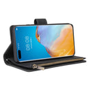 For Huawei P40 Pro Multifunctional Horizontal Flip Leather Case, with Card Slot & Holder & Zipper Wallet & Photo Frame(Black)