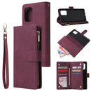 For Galaxy S10 Lite Multifunctional Horizontal Flip Leather Case, with Card Slot & Holder & Zipper Wallet & Photo Frame(Red Wine)