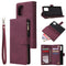 For Galaxy S10 Lite Multifunctional Horizontal Flip Leather Case, with Card Slot & Holder & Zipper Wallet & Photo Frame(Red Wine)