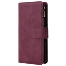 For Galaxy A51 Multifunctional Horizontal Flip Leather Case, with Card Slot & Holder & Zipper Wallet & Photo Frame(Red Wine)
