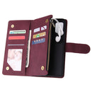 For Galaxy A51 Multifunctional Horizontal Flip Leather Case, with Card Slot & Holder & Zipper Wallet & Photo Frame(Red Wine)