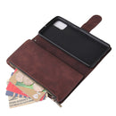 For Galaxy A51 Multifunctional Horizontal Flip Leather Case, with Card Slot & Holder & Zipper Wallet & Photo Frame(Coffee)