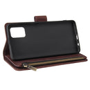 For Galaxy A51 Multifunctional Horizontal Flip Leather Case, with Card Slot & Holder & Zipper Wallet & Photo Frame(Coffee)