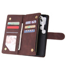 For Galaxy A51 Multifunctional Horizontal Flip Leather Case, with Card Slot & Holder & Zipper Wallet & Photo Frame(Coffee)