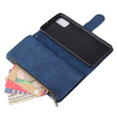 For Galaxy A51 Multifunctional Horizontal Flip Leather Case, with Card Slot & Holder & Zipper Wallet & Photo Frame(Blue)