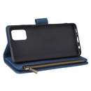 For Galaxy A51 Multifunctional Horizontal Flip Leather Case, with Card Slot & Holder & Zipper Wallet & Photo Frame(Blue)