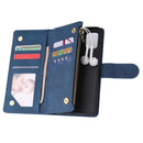 For Galaxy A51 Multifunctional Horizontal Flip Leather Case, with Card Slot & Holder & Zipper Wallet & Photo Frame(Blue)