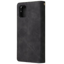 For Galaxy A51 Multifunctional Horizontal Flip Leather Case, with Card Slot & Holder & Zipper Wallet & Photo Frame(Black)