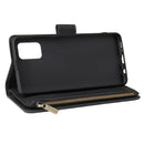 For Galaxy A51 Multifunctional Horizontal Flip Leather Case, with Card Slot & Holder & Zipper Wallet & Photo Frame(Black)