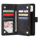 For Galaxy A51 Multifunctional Horizontal Flip Leather Case, with Card Slot & Holder & Zipper Wallet & Photo Frame(Black)