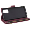 For Galaxy A71 Multifunctional Horizontal Flip Leather Case, with Card Slot & Holder & Zipper Wallet & Photo Frame(Red Wine)