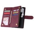 For Galaxy A71 Multifunctional Horizontal Flip Leather Case, with Card Slot & Holder & Zipper Wallet & Photo Frame(Red Wine)