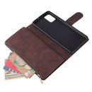 For Galaxy A71 Multifunctional Horizontal Flip Leather Case, with Card Slot & Holder & Zipper Wallet & Photo Frame(Coffee)