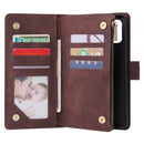 For Galaxy A71 Multifunctional Horizontal Flip Leather Case, with Card Slot & Holder & Zipper Wallet & Photo Frame(Coffee)