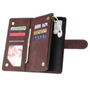 For Galaxy A71 Multifunctional Horizontal Flip Leather Case, with Card Slot & Holder & Zipper Wallet & Photo Frame(Coffee)
