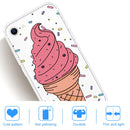 For iPhone SE (2020) Shockproof Painted Transparent TPU Protective Case(Ice Cream)