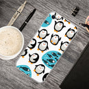 For iPhone SE (2020) Shockproof Painted Transparent TPU Protective Case(Penguin)