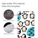 For iPhone SE (2020) Shockproof Painted Transparent TPU Protective Case(Penguin)