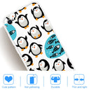 For iPhone SE (2020) Shockproof Painted Transparent TPU Protective Case(Penguin)