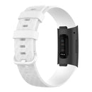 Color Buckle TPU Wrist Strap Watch Band for Fitbit Charge 4 / Charge 3 / Charge 3 SE, Size: S(White)