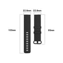 Color Buckle TPU Wrist Strap Watch Band for Fitbit Charge 4 / Charge 3 / Charge 3 SE, Size: S(Black)