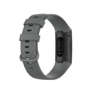 Color Buckle TPU Wrist Strap Watch Band for Fitbit Charge 4 / Charge 3 / Charge 3 SE, Size: S(Gray)