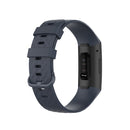 Color Buckle TPU Wrist Strap Watch Band for Fitbit Charge 4 / Charge 3 / Charge 3 SE, Size: S(Blue Gray)