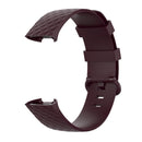 Color Buckle TPU Wrist Strap Watch Band for Fitbit Charge 4 / Charge 3 / Charge 3 SE, Size: S(Rosewood)