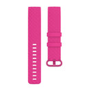 Color Buckle TPU Wrist Strap Watch Band for Fitbit Charge 4 / Charge 3 / Charge 3 SE, Size: S(Rose Red)