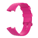 Color Buckle TPU Wrist Strap Watch Band for Fitbit Charge 4 / Charge 3 / Charge 3 SE, Size: S(Rose Red)